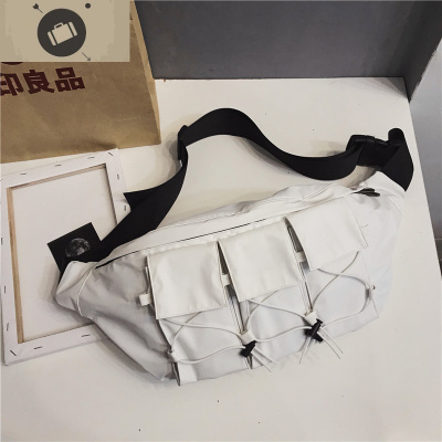 胸包男女潮牌大容量工装小背包男士挎包休闲学生斜挎包机能单肩包艾狄伊娃斜挎包男