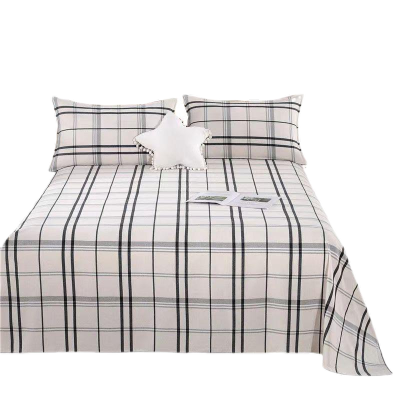 知布家抗菌粗布单人床单150*210cm 条