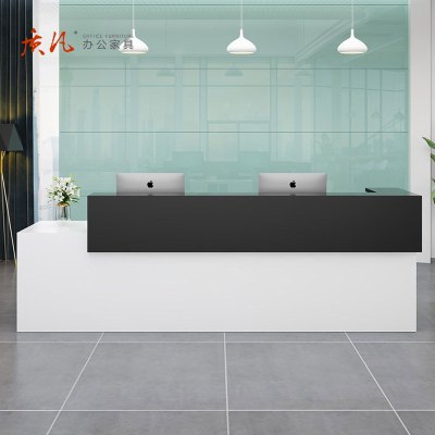 苏宁 质凡 办公家具公司前台服务迎宾接待台 1800x600x1000mm