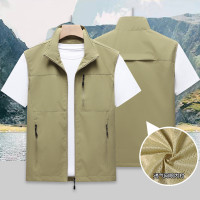 JPDUN新款户外多口袋速干钓鱼马甲男装薄款登山摄影防水马夹背心