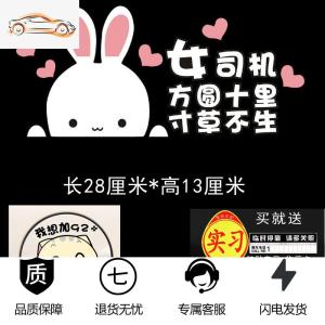 [补贴10%]新手上路车贴创意文字实习女司机请多关照贴纸搞笑警示提示反光贴汽车车贴