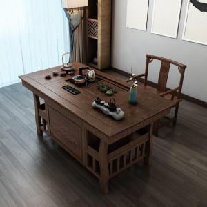 森美人茶桌椅组合茶几实木现代简约功夫茶桌家用小茶台茶桌茶具套装一体