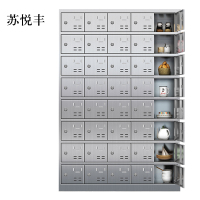 苏悦丰201不锈钢食堂带锁餐具柜40门碗柜钥匙锁1800*1200*300