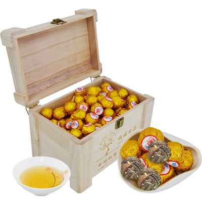 醉享茶叶白茶福鼎白茶白牡丹茶球茶坨茶饼高山老白茶礼盒装2012年500克木盒装