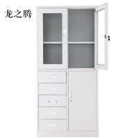 龙之腾钢制文件柜资料柜档案柜财务凭证柜带锁储物柜铁皮柜书柜偏五斗文件柜