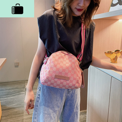 帆布斜挎女包新款2020潮时尚腰包韩版百搭宽带单肩大容量贝壳包包NEW LAKE女斜挎包