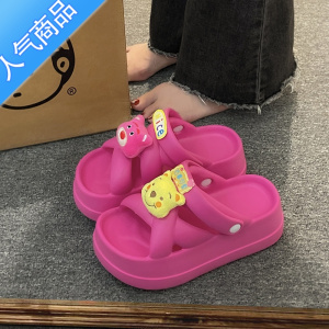 SUNTEK高跟防滑凉拖鞋女ins潮2023年夏季新款高级感可爱卡通休闲沙滩鞋