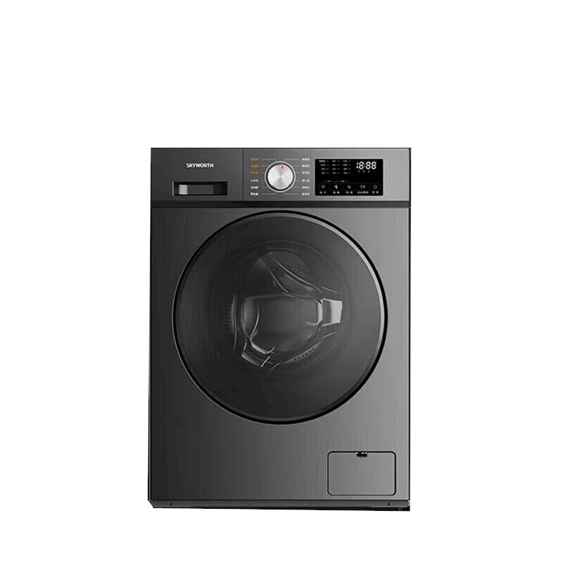 创维滚筒洗衣机家用租房10公斤大容量全自动洗衣机GF100KHC3洗烘一体钛金灰