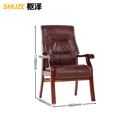 枢泽 靠背椅 棕色pu皮 把