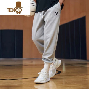 YANXU维动黑色运动裤子男夏季速干男学生训练卫裤美式篮球束脚休闲长裤