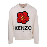 高田贤三(Kenzo)男运动卫衣徽标图案圆领长袖棉涤纶拼接休闲套头