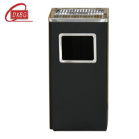 DXBG不锈钢垃圾桶烟蒂柱灭烟桶带烟灰缸室外电梯口立式丽格长方形黑色