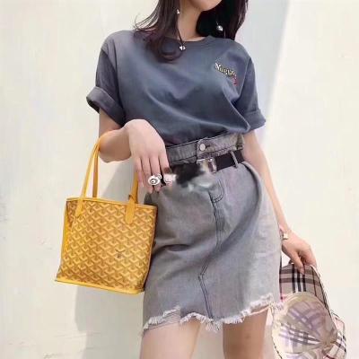 手提包女学生时尚大容量韩国狗牙包菜篮子包购物袋单肩手提子母包