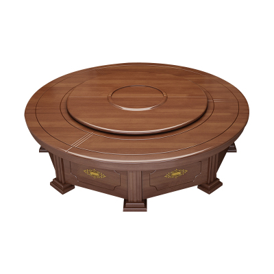 臻远 ZY3110306 电动餐桌餐厅大圆桌转盘餐桌椅组合 2.8米圆桌 14把餐椅