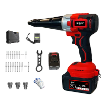 菁普华充电式无刷电动抽芯拉铆枪铝钉/钢钉2.4-5mm套