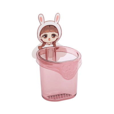 免打孔壁收纳筒收纳盒放牙刷的架子 家用牙刷架牙具收纳架