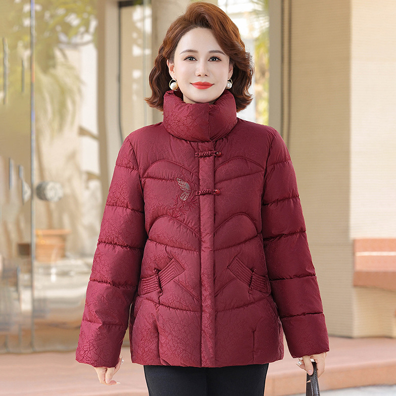 新款妈妈棉衣女洋气中老年人洋气棉服大码 中年装加厚保冬装衣服