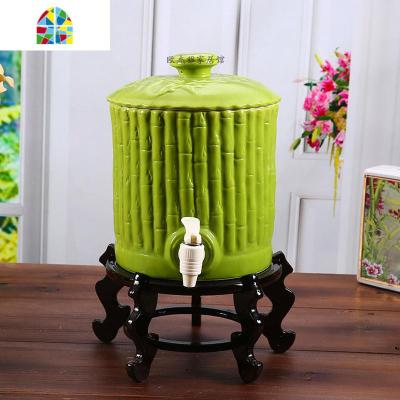 陶瓷净水缸客厅冷水壶带龙头储水罐储水桶饮水机家用茶水桶 FENGHOU 价格包含底座龙头凉水壶