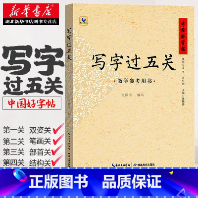 [正版]写字过五关 教学参考用书 硬笔书法入门教程 楷书行楷临摹钢笔中小学生成人儿童基础训练字帖等级考试全套女生字体漂