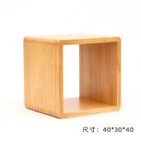 友鑫邦 创意矮凳餐凳换鞋凳门口家用实木床头柜回形储物收纳凳儿童小凳子