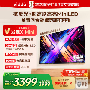 Vidda 发现X Mini 65英寸海信电视 墨晶屏 300Hz超高刷 前置回音壁 超薄国家补贴平板电视机65VX3S