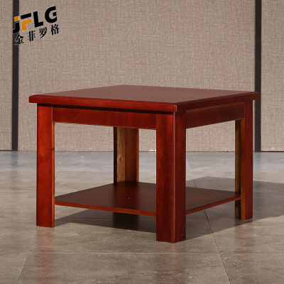 苏宁 金菲罗格 办公家具 实木接待会客茶几 600*600方茶几