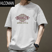 HLCOMAN夏季美式短袖T恤男款高街潮牌百搭宽松半袖上衣男