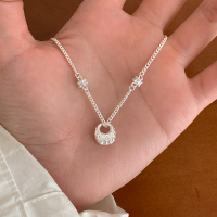 纯银锆石银坨项链高级感轻奢小众重工2025年新款锁骨链女银饰送女朋友老婆情人节七夕生日礼物