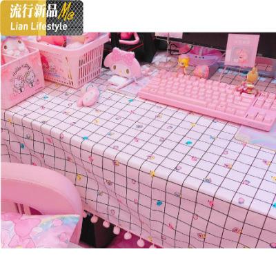 桌布书桌ins学生宿舍 日式少女心大学白色文艺公主风日系装饰可爱 三维工匠