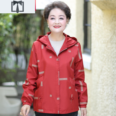 SUNTEK妈妈春装外套新款宽松短风衣阔太太洋气老人上衣中年妇女装秋50岁风衣