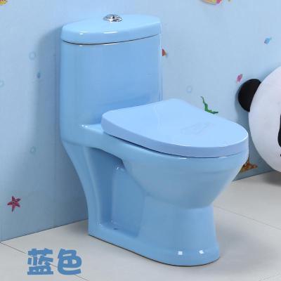 儿童坐便器彩色马桶陶瓷小孩小号马桶彩色陶瓷坐大便池 蓝色坐便器