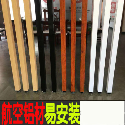 汐岩立柱隔断木北欧铁艺屏风办公室隔断竖条格栅客厅实木玄关隔断墙