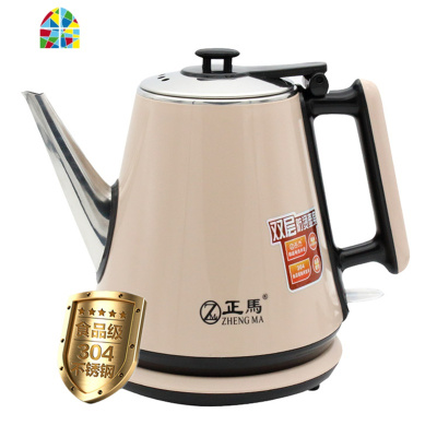 正马电热水壶家用自动断电茶壶1.2L长嘴小型防烫304不锈钢开水壶 FENGHOU