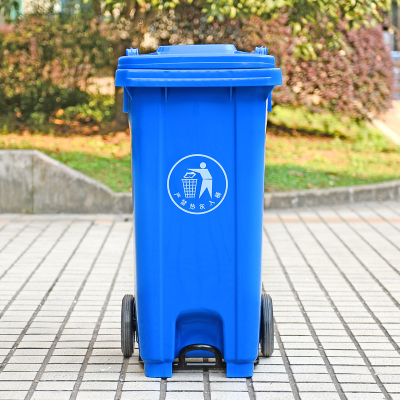 厂家直销塑料脚踏垃圾桶中间脚踏款学校医院社区街道酒店 85L
