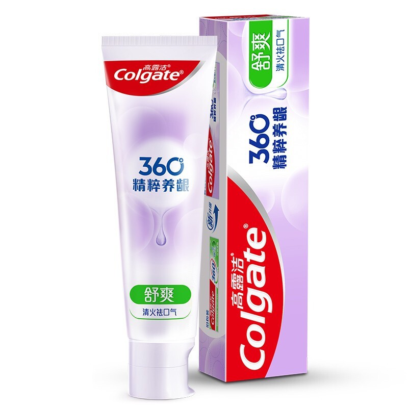 高露洁colgate360精粹养龈长效清新牙膏祛口气清新清洁口腔 180g×1支