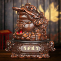 添福运 树脂摆件工艺品家居客酒柜装饰品玄关客厅酒柜小装饰品摆件办公室装饰店铺装饰开业礼品乔迁礼品收银台装饰品三足金蟾摆件