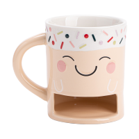 苏氏陶瓷(SUSHI CERAMICS)办公杯可爱笑脸家用喝茶杯马克杯