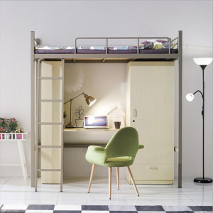 东升顺铁床学生宿舍床上下柜公寓床单人床组合床带衣柜书桌铁床上下铺床