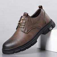 2025年新款真皮男鞋低帮英伦风皮鞋男潮百搭软底韩版休闲工装鞋男