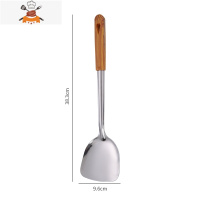 不锈钢防烫手柄锅铲汤勺漏勺炒菜铲饭勺厨具套装厨房家用煎铲加厚 敬平 加厚防烫-锅铲