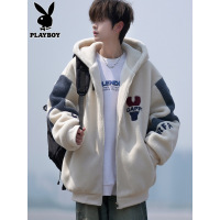 花花公子羊羔绒棉服男士冬季潮牌男生冬装棉袄加厚摇粒绒棉衣外套