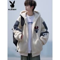 花花公子羊羔绒棉服男士冬季潮牌男生冬装棉袄加厚摇粒绒棉衣外套
