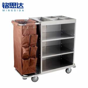 铭思达不锈钢布草车单边110cm个