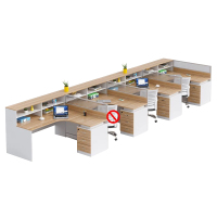 中豫鑫泽 ZYXZ5031404 职员桌屏风工位职员办公桌 四人位含柜