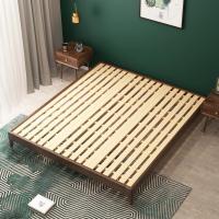 森美人北欧无床头实木床架现代简约1.5米日式矮床榻榻米出租房双人1.8米