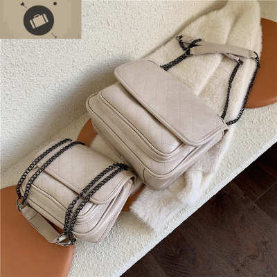 ins超火洋气包包女2020新款韩版时尚菱格百搭链条单肩斜挎小方包艾狄伊娃手提包