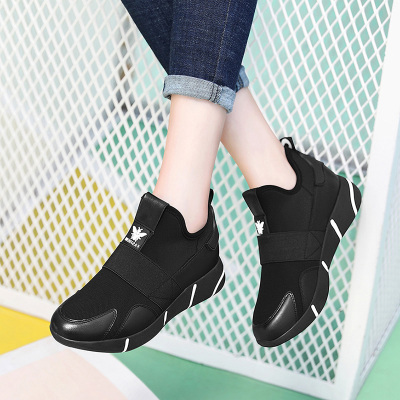 古奇天伦运动鞋女春秋季新款韩版百搭女鞋子一脚蹬休闲平底单鞋利德尚品8819