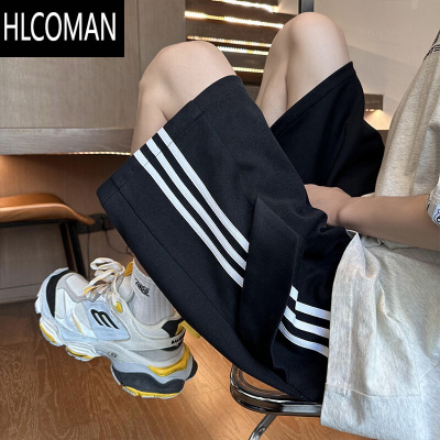 HLCOMAN美式休闲短裤男夏季潮流外穿中裤宽松针织篮球运动五分卫裤男