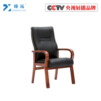 臻远油漆实木会议椅子办公椅电脑椅橡木职员椅