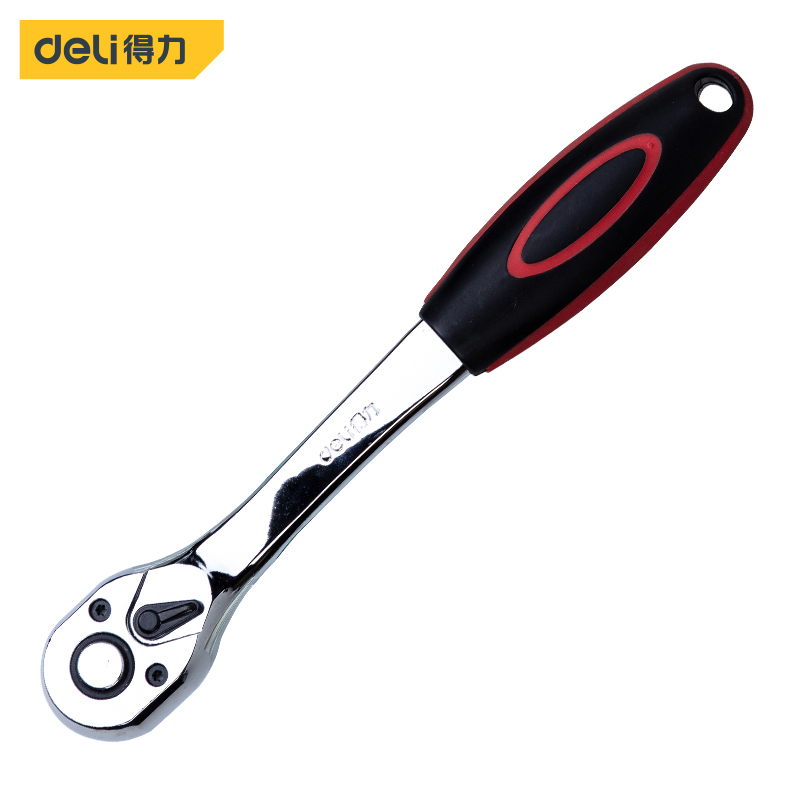 得力(deli) 10mm铬钢套筒扳手 快速脱落曲线棘轮扳手72齿 DL2422 单位/把